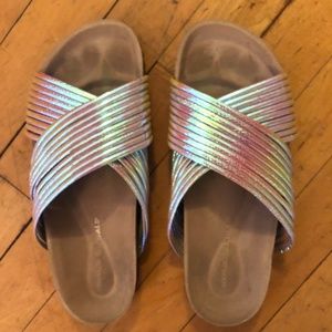 Loeffler Randall Petra Iridescent Sandal Slide